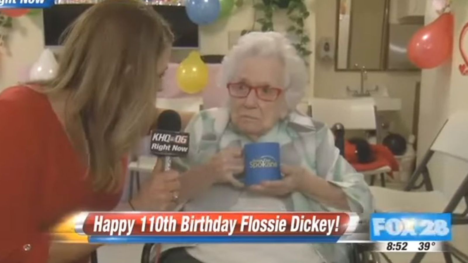 Foto: Flossie Dickey, la abuela de 110 años que arruinó una entrevista a la FOX