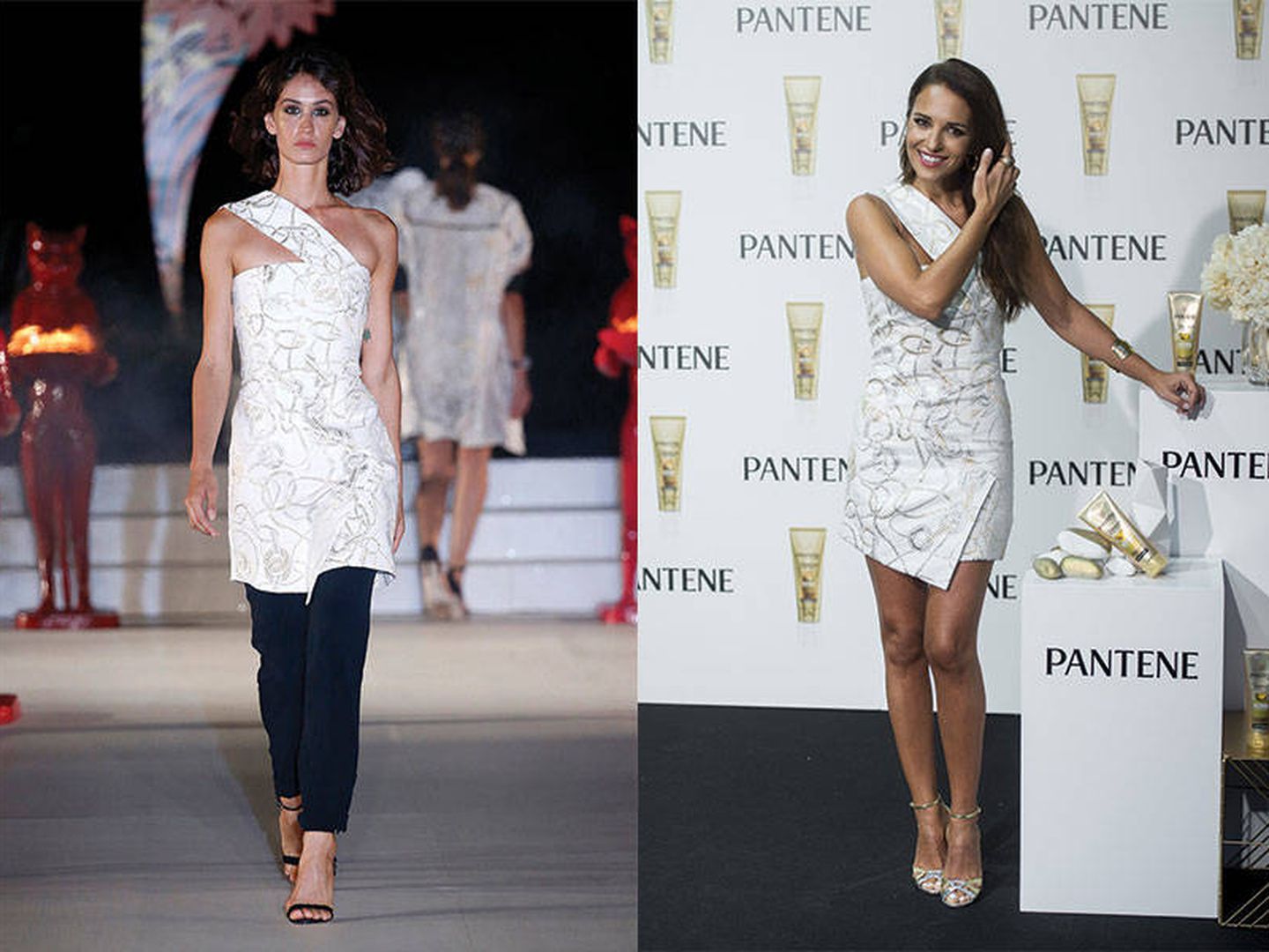 El vestido que lleva Paula es de la colección resort 2018 de la firma española Alvarno.