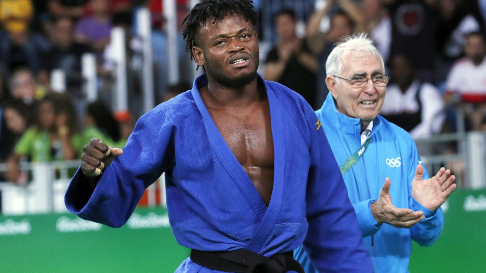 Foto: Misenga, la estrella del día en el judo (Orlando Barria/EFE)