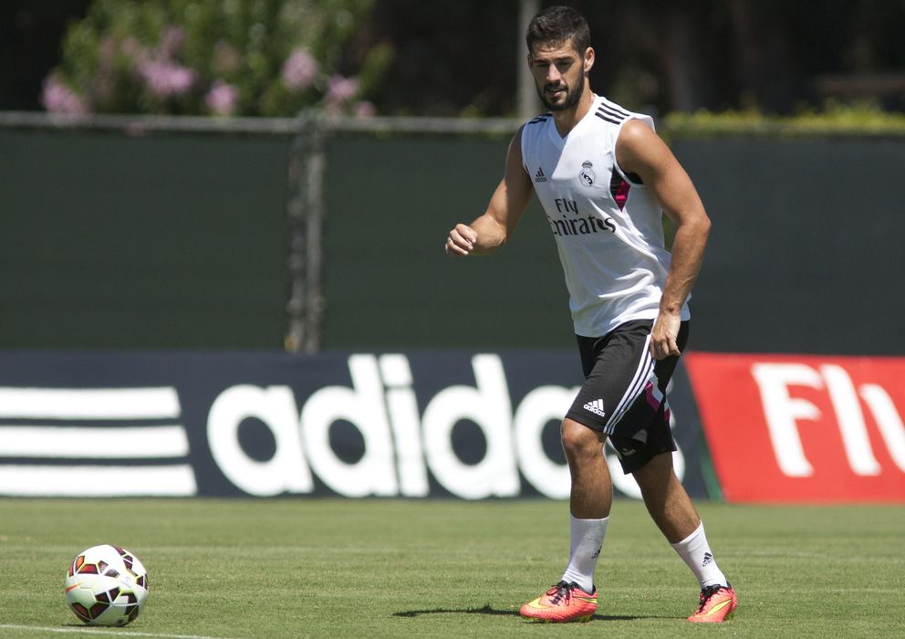 Foto: Isco Alarcón, durante un entrenamiento con el Real Madrid en Los Ángeles.