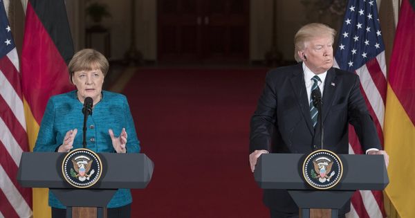 Foto: La canciller alemana, Angela Merkel, junto al presidente de Estados Unidos, Donald Trump. (Reuters)