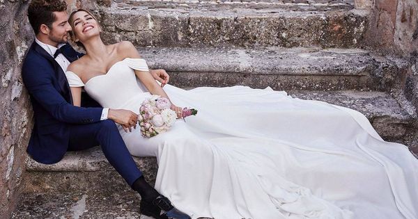 Foto: David Bisbal y Rosanna Zanetti en su boda. (Instagram)