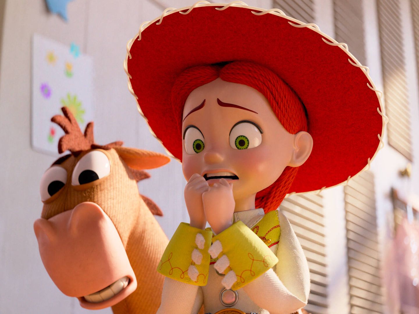 El caballo Perdigón y Jessie, en 'Toy Story 5'. (Disney/Pixar)