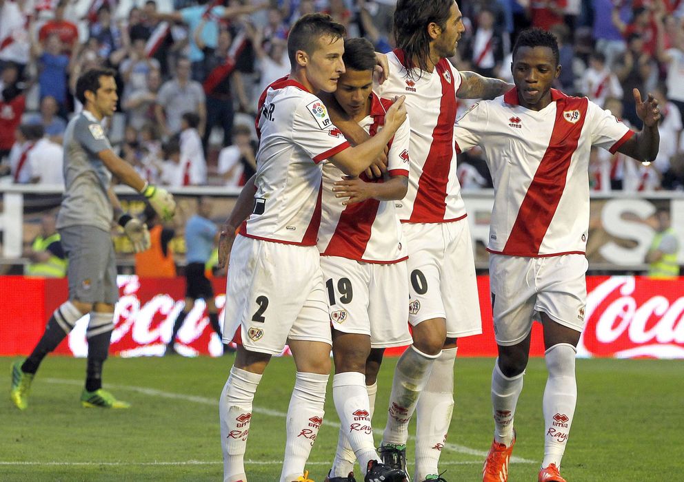 Foto: Los jugadores del Rayo Vallecano celebran un gol en la presente temporada.
