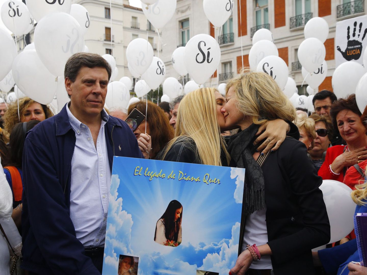 La familia Quer en la manifestación de Madrid para reclamar la 'No Derogación de la Prisión Permanente Revisable'. Foto: Efe