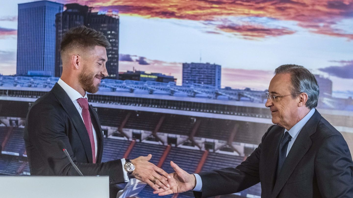 Las relaciones entre Florentino Pérez y Sergio Ramos nunca fueron fluidas. (EFE)