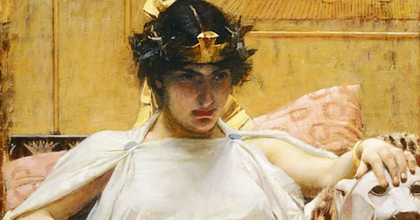 Foto: 'Cleopatra' (1888) según el pintor británico John William Waterhouse.  