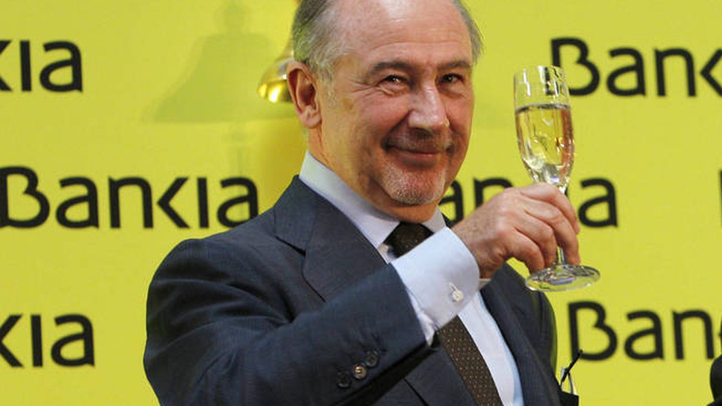 El expresidente de Bankia, Rodrigo Rato, en la salida a bolsa de 2011. (EFE)