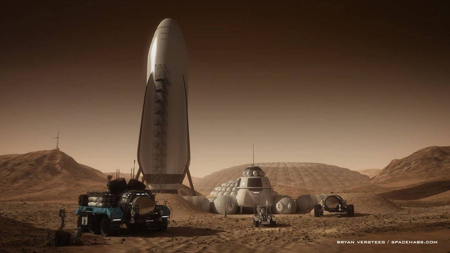 El plan de Elon Musk incluye montar una base en Marte que produzca combustible. (Spaceshare)