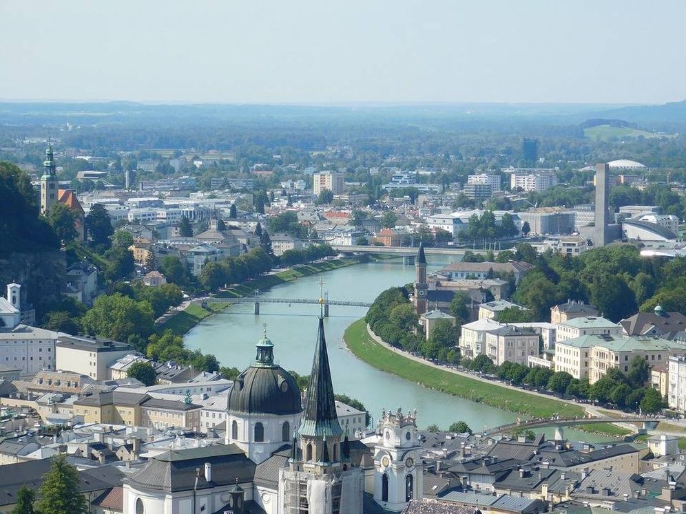Foto: Vista de Salzburgo, Austria, país número 13 en el listado. (Pixabay)
