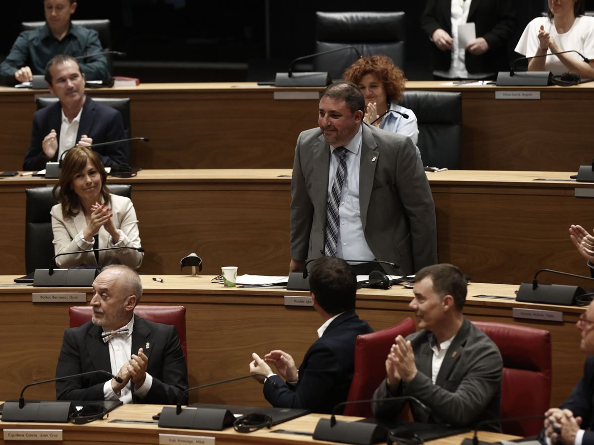 Foto: La XI Legislatura del Parlamento de Navarra ha dado comienzo este viernes 16 de junio con la celebración de la sesión constitutiva de la Cámara. (EFE/Jesús Diges)