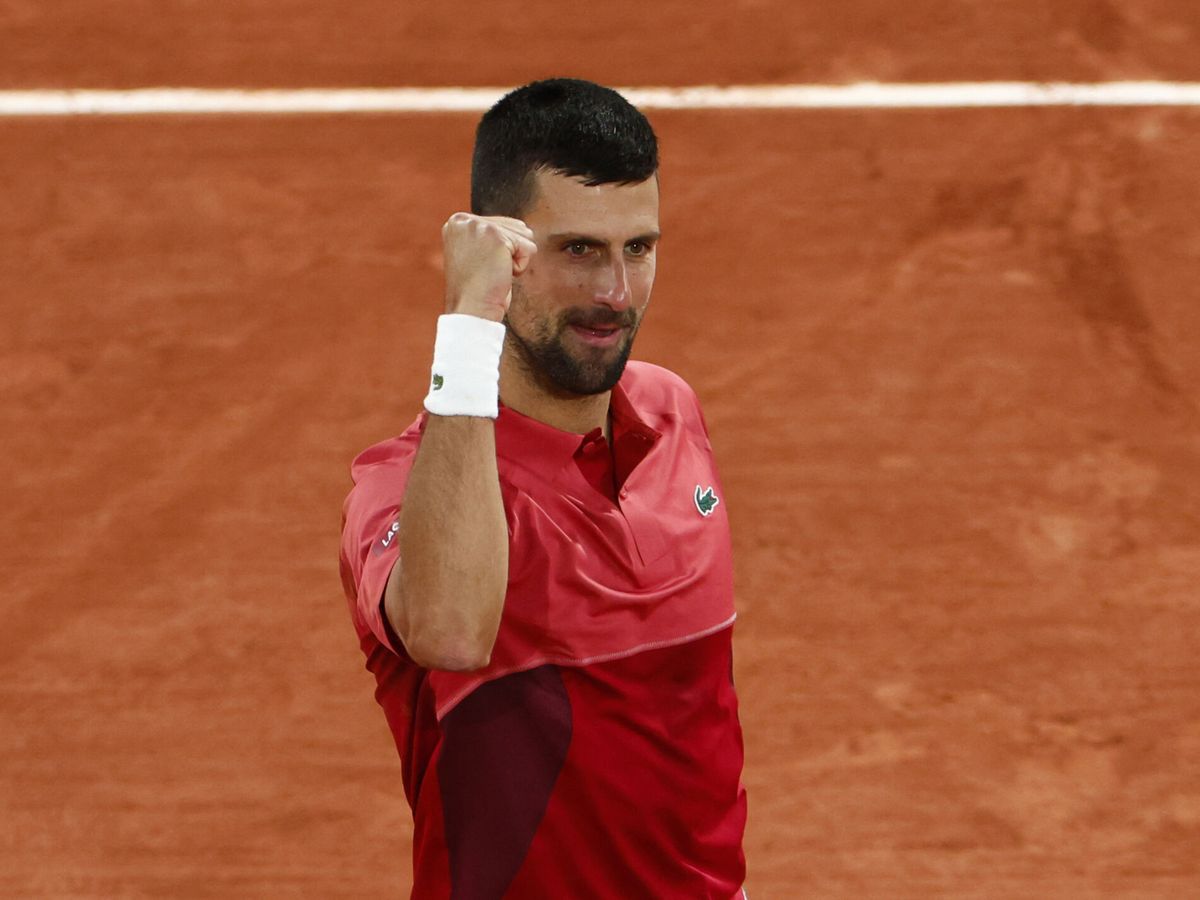 Foto: Djokovic celebra su victoria ante Herbert. (Reuters/Gonzalo Fuentes)