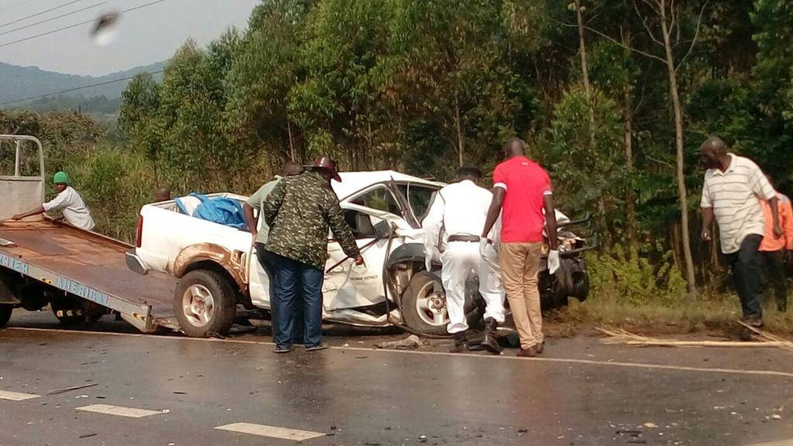 Foto: Imagen de un accidente en la autopista que une Kampala con Masaka, en Uganda (Foto: eagle.co.ug).