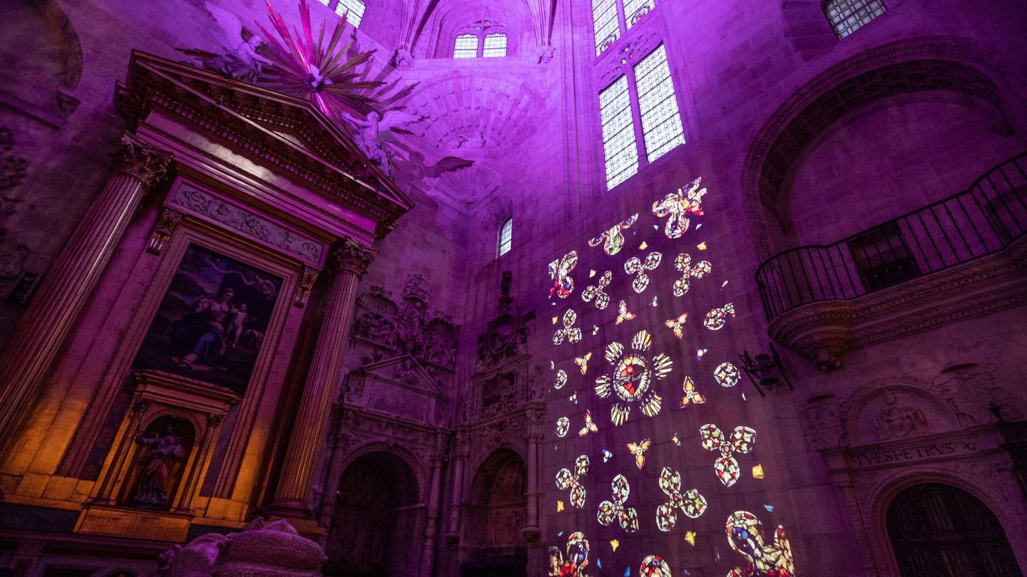 Una de las proyecciones que pueden verse en el interior de la catedral. (Cedida)