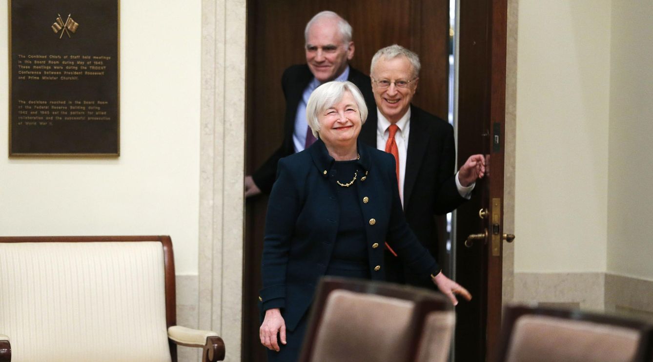 George Akerlof y su mujer, Janet Yellen, presidenta de la Reserva Federal. (Reuters)