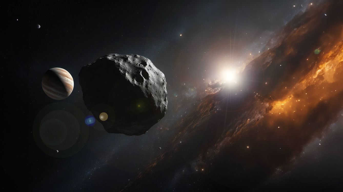 Foto: Ilustración por inteligencia artificial del asteroide (33) Polimnia. (SDXL/IA/Novaceno)