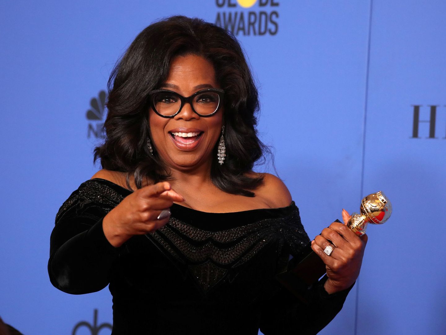 Oprah Winfrey en los Globos de Oro. (Reuters)