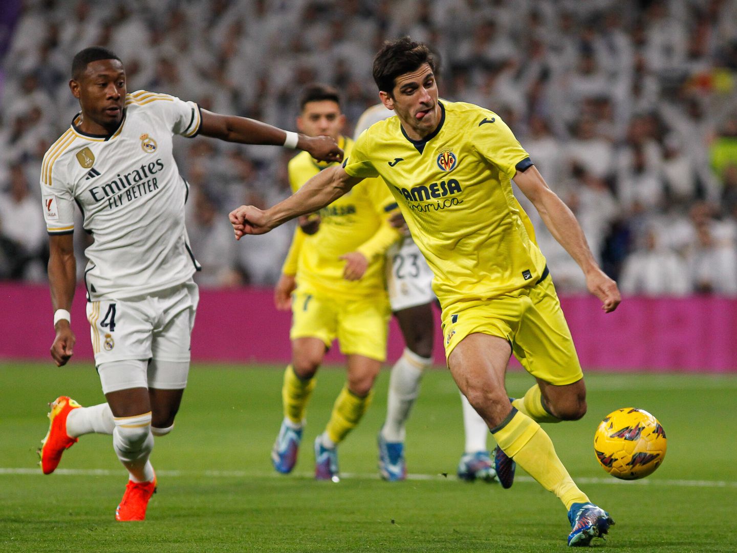 David Alaba en el partido contra el Villarreal. (AFP7)