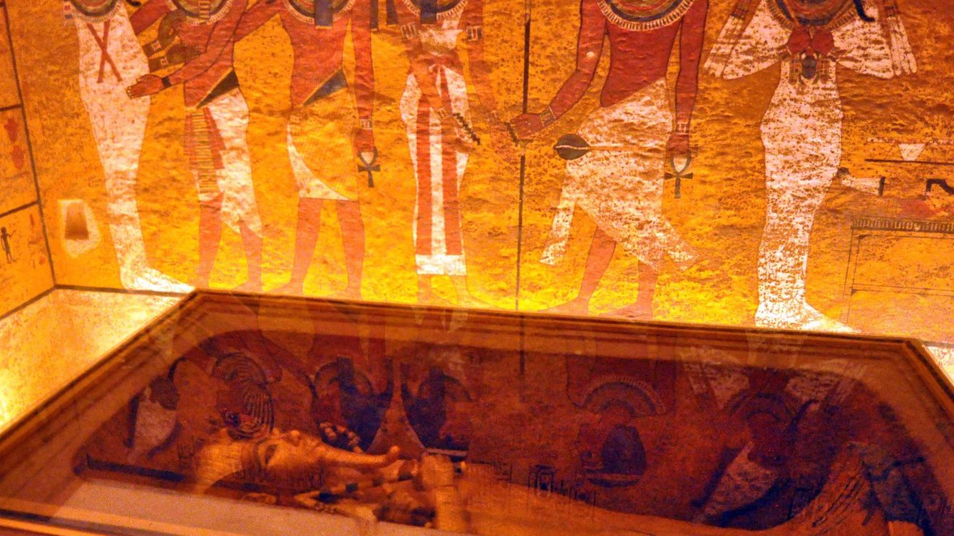 Foto: Vista del interior de la tumba de Tutankamón. EFE