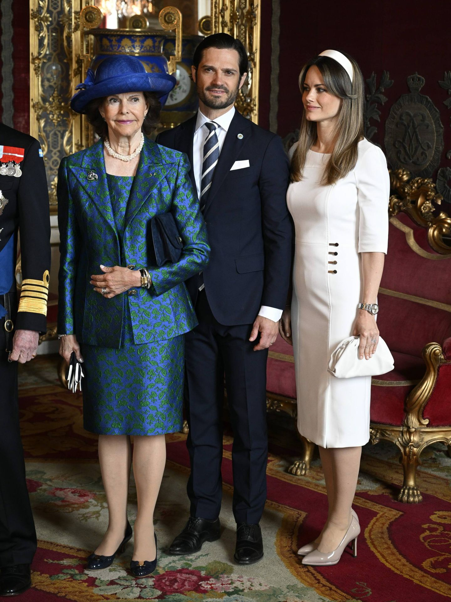 La princesa Sofía, junto a la reina Silvia y Carlos Felipe. (Cordon Press)