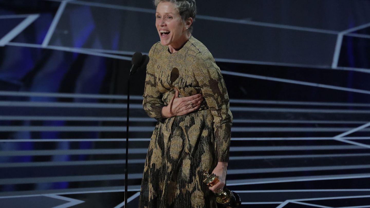 Frances McDormand recoge el Oscar a Mjeor Actriz en la gala de los Oscar 2018