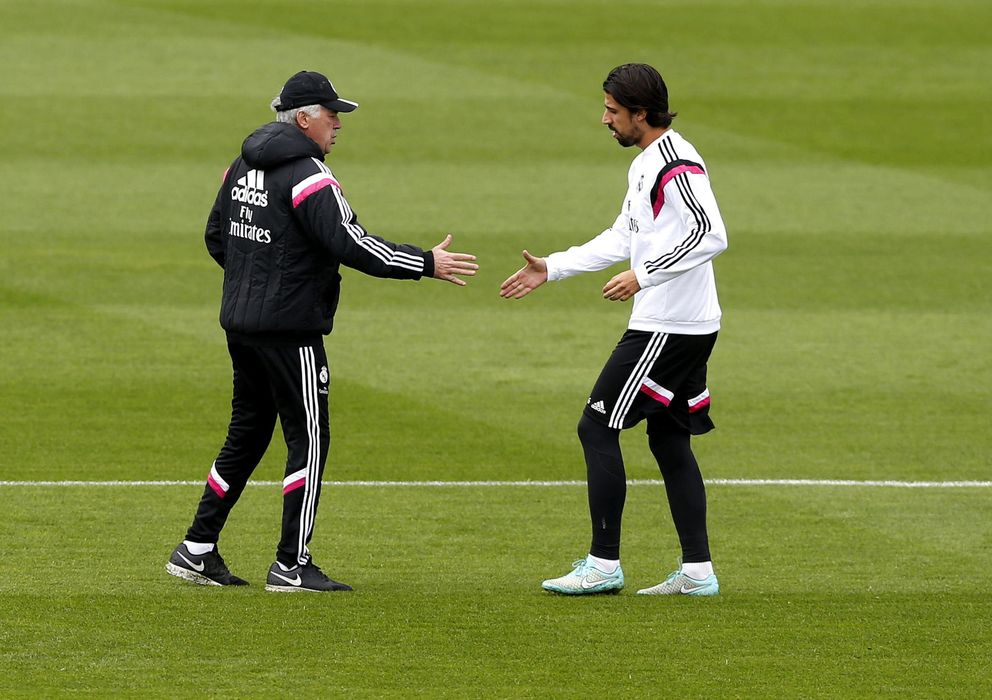 Foto: Ancelotti y Khedira, protagonistas en la previa de este fin de semana.