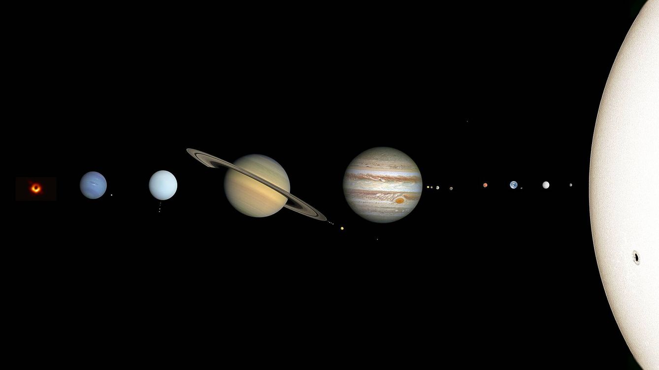 Foto: Los planetas del sistema solar podrían estar acompañados de un agujero negro primordial del tamaño de un pomelo.