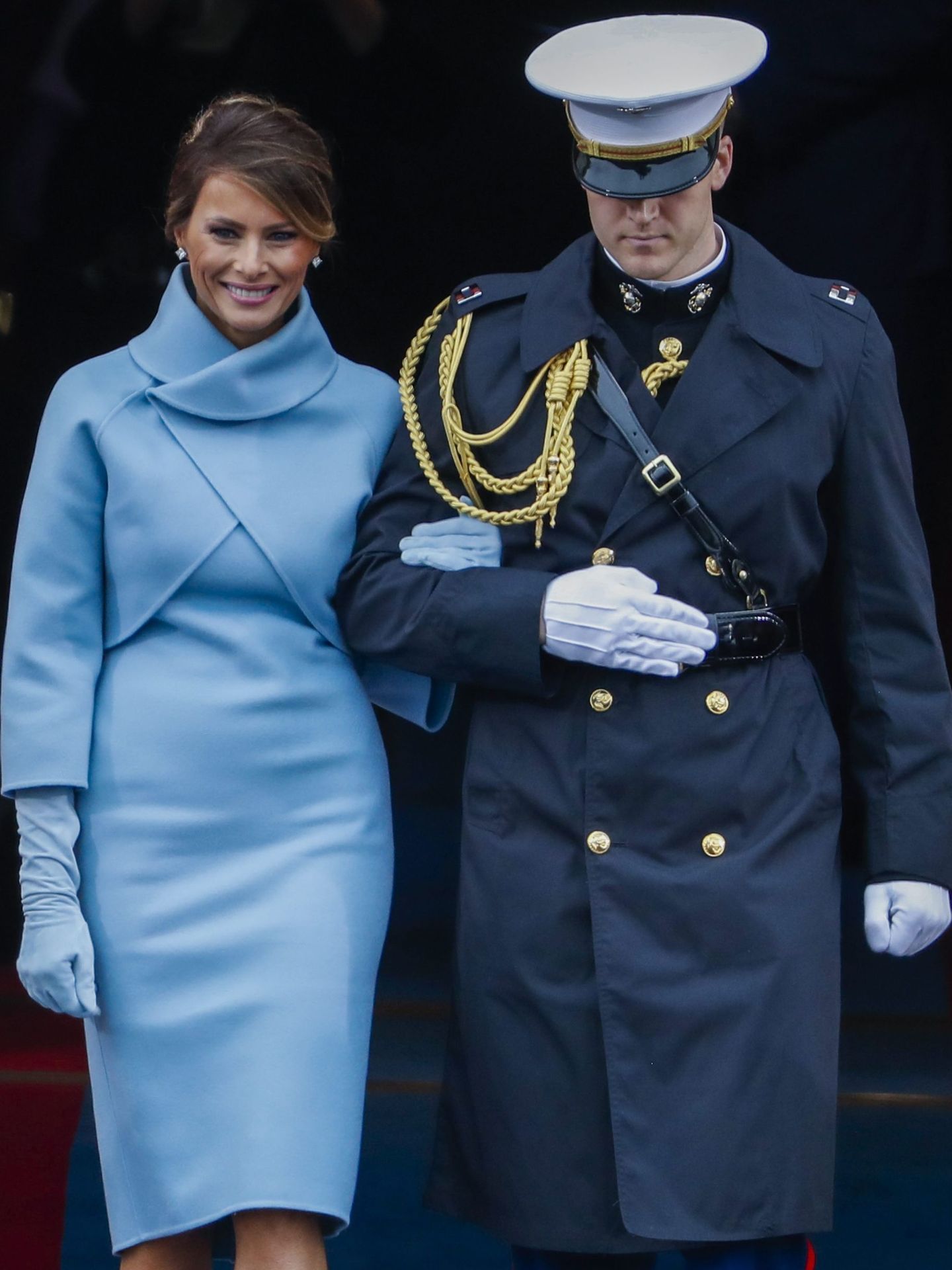 Melania Trump en la ceremonia de investidura de su marido, Donald Trump. (EFE)