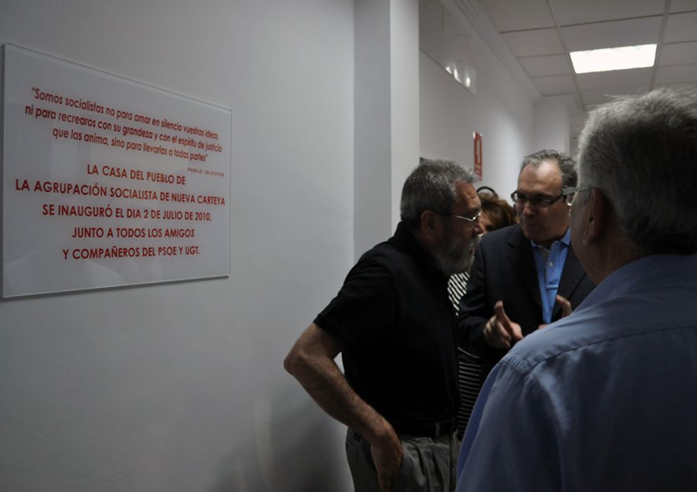 Foto: Cándido Méndez, en la inauguración de la sede. (Foto: PSOE Córdoba)