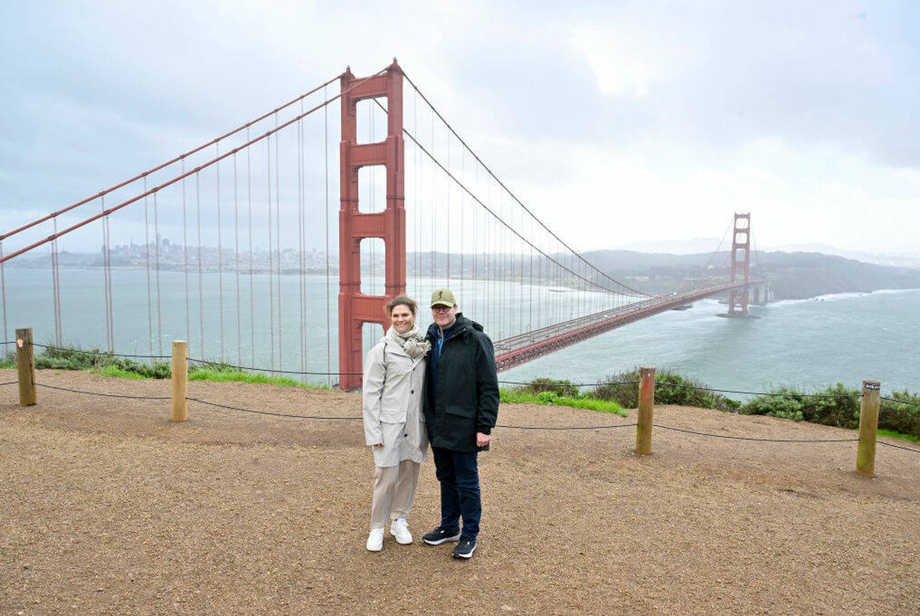 Victoria y Daniel, en el Golden Gate. (Getty)