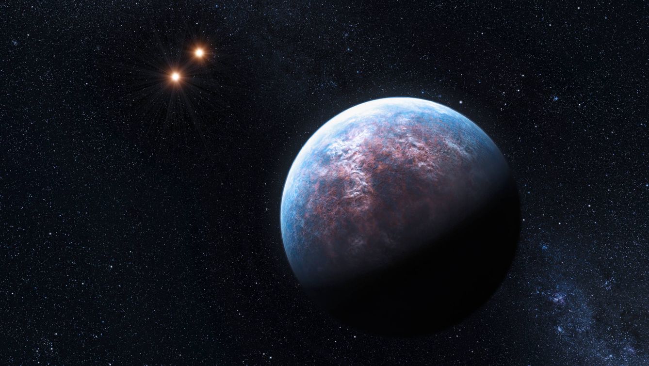 Gliese 667Cc, con una masa equivalente a seis veces la de la Tierra, orbita en torno a su estrella a una distancia que supone la veinteava parte de la que separa la Tierra del Sol (Foto: ESO)