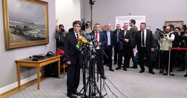 Foto: Rueda de prensa de Puigdemont en Copenhague. (Reuters)
