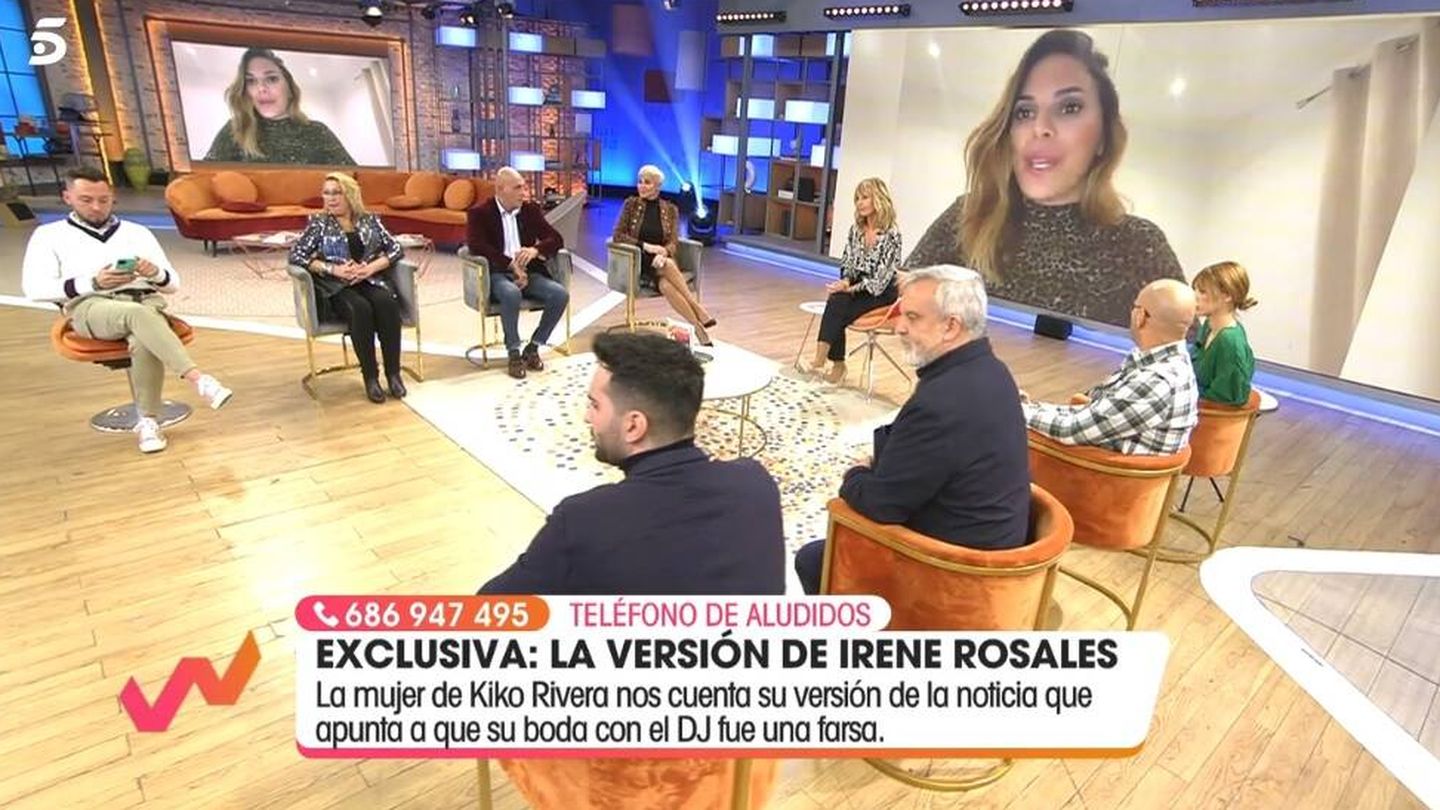 Emma García hablando con Irene. (Telecinco).