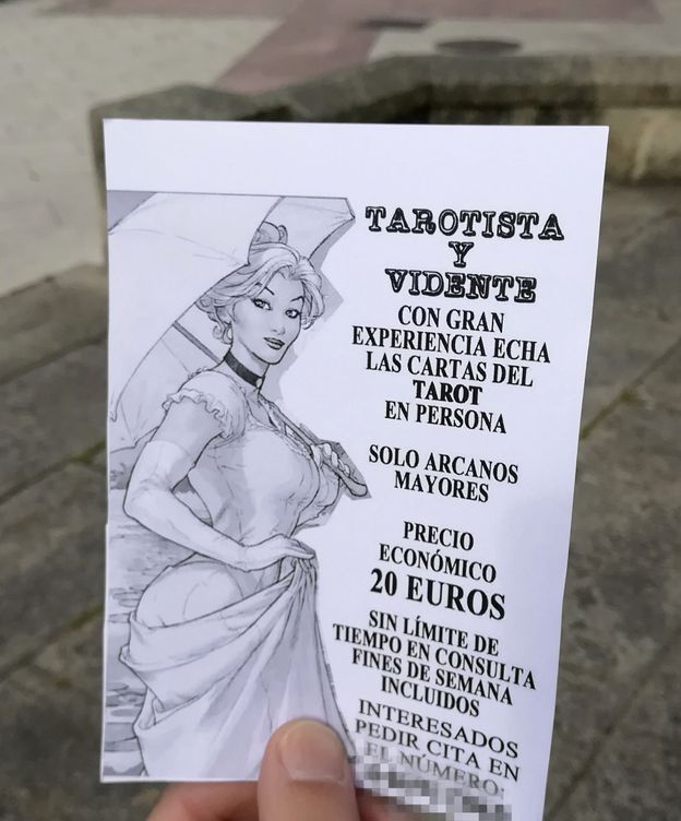 Foto: Imagen de un folleto publicitario que supuestamente repartía la jueza de Lugo. (EFE)