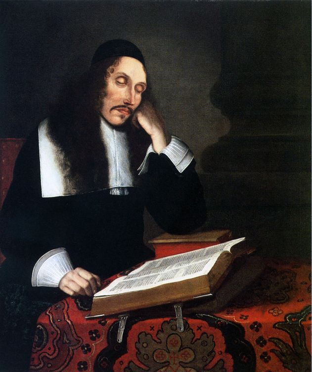 Retrato del filósofo Baruch Spinoza realizado por Franz Wulfhagen (1624–1670).