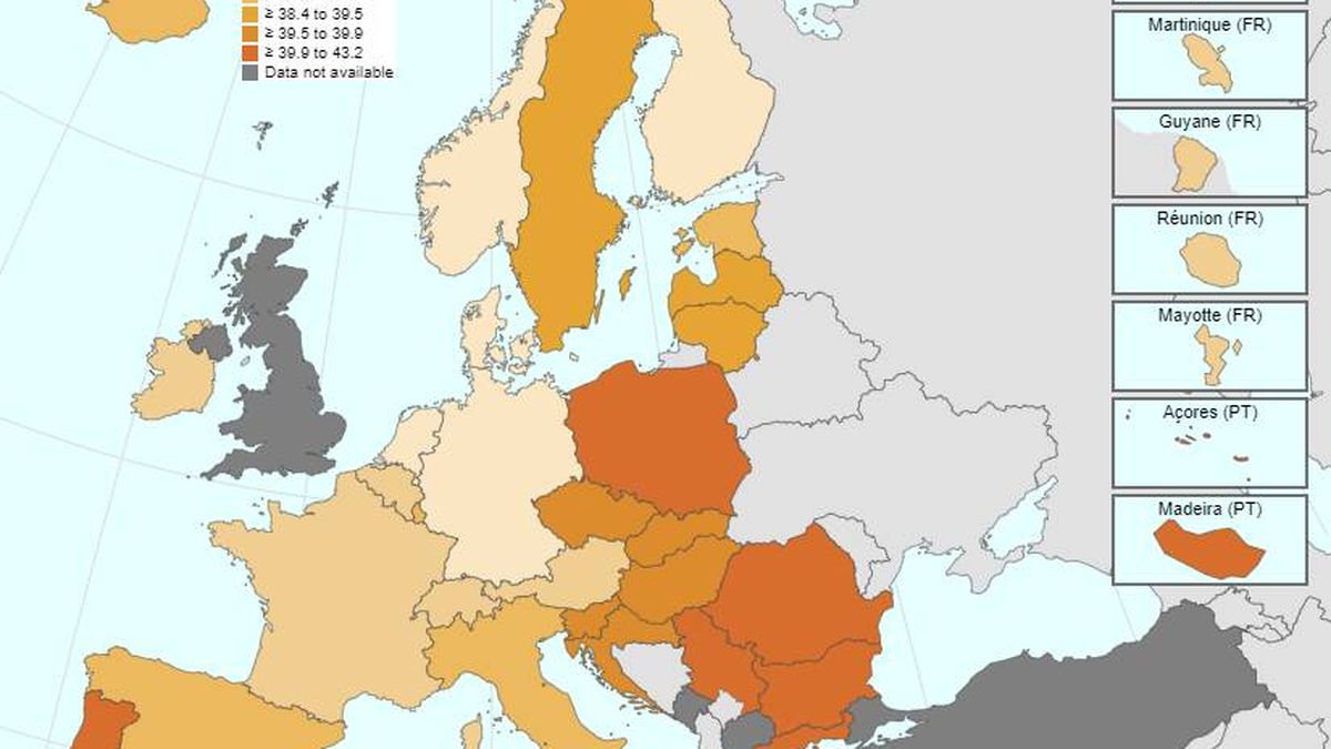 El mapa que muestra cuánto se trabaja por semana en cada país de Europa: este es el puesto de España