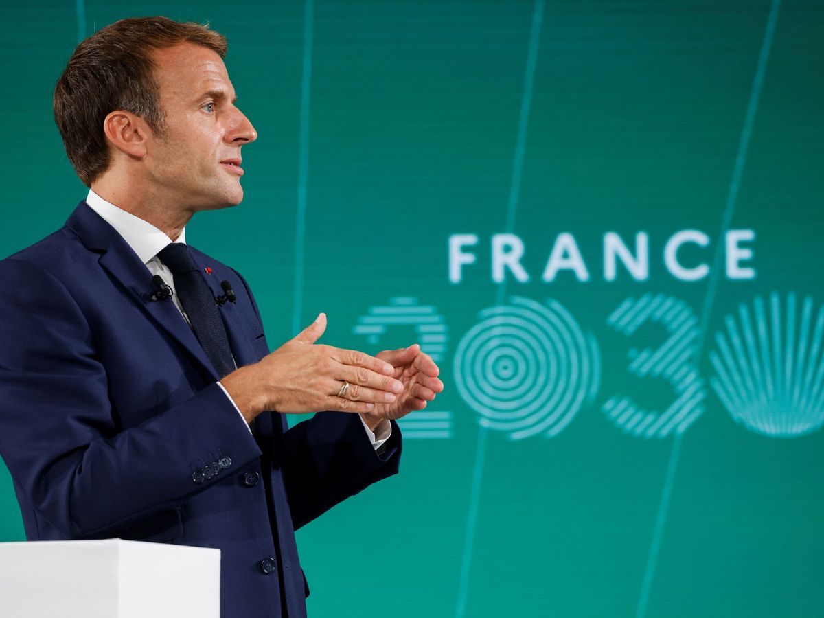 Foto: Emmanuel Macron en la presentación de "Francia 2030" (EFE)