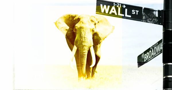Foto: El 'elefante de Wall Street' se pone las botas con el desplome del mercado. (Imagen: E. Villarino)
