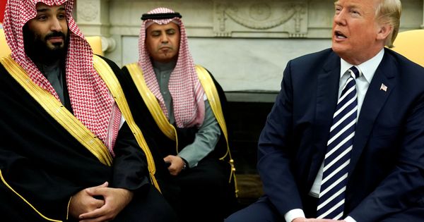 Foto: Donald Trump con el príncipe heredero saudí Mohamed Bin Salmán, en marzo de 2018. (Reuters)