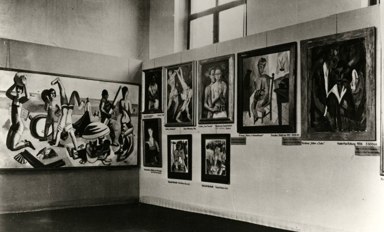 Exposición de arte degenerado en 1937.