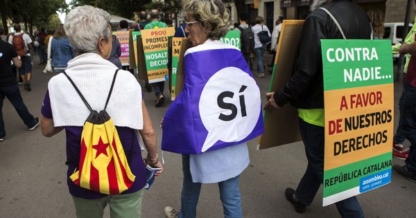Foto: Acto celebrado por la Assemblea Nacional Catalana (ANC), este domingo en Barcelona. (EFE) 