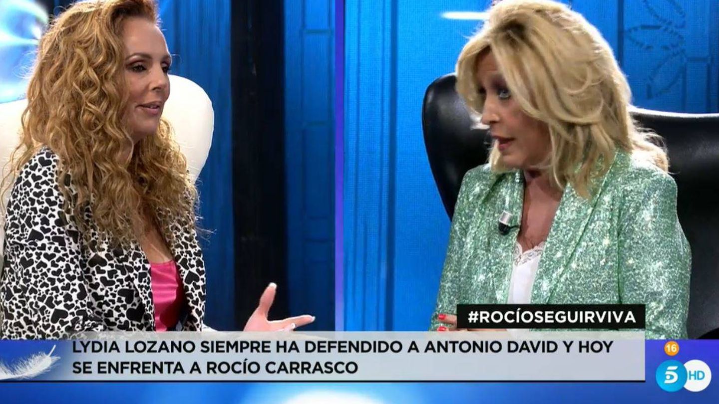 Rocío Carrasco y Lydia Lozano. (Mediaset)