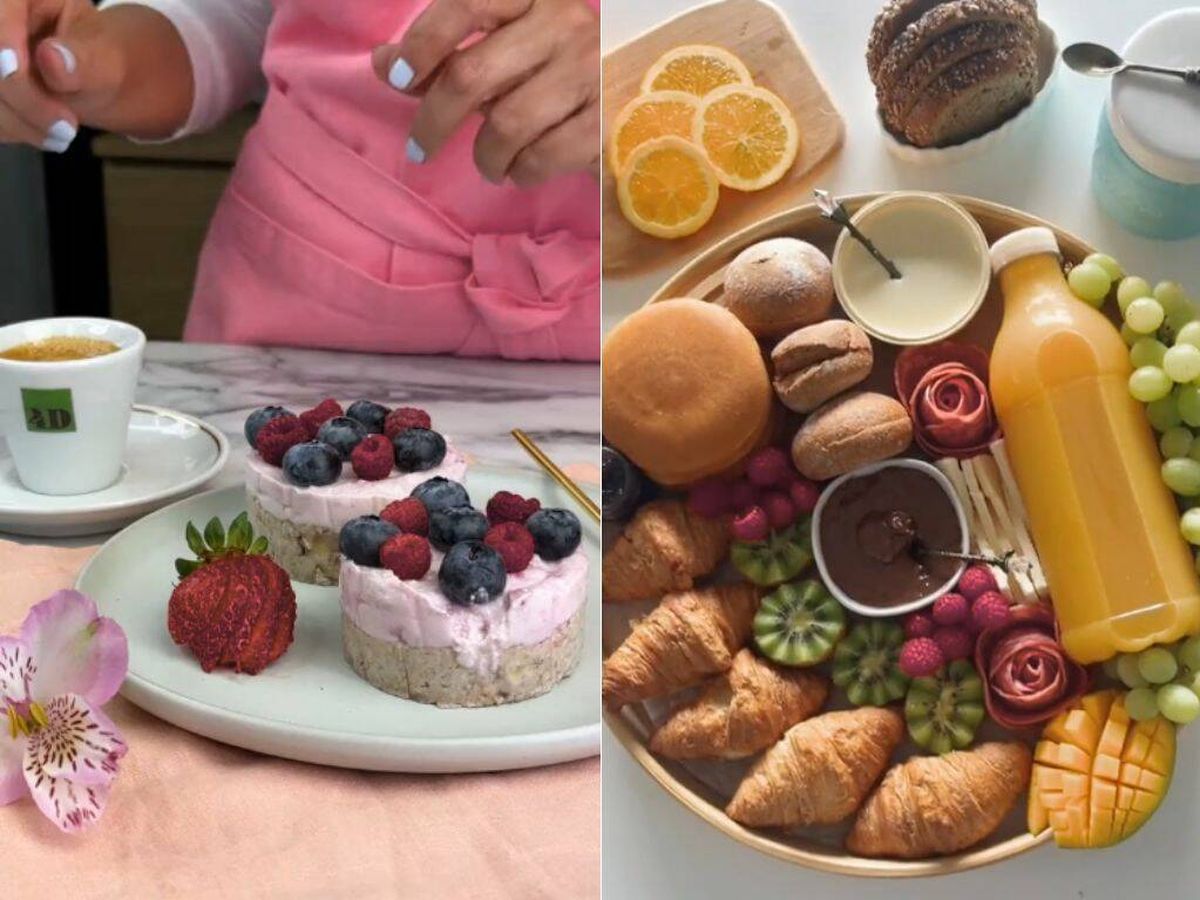 Foto: 7 desayunos para sorprender a tu madre en su día: de 'cheesecakes' a desayunos ‘healthy’ (TikTok/@anamariabugosen y @ferrussian)