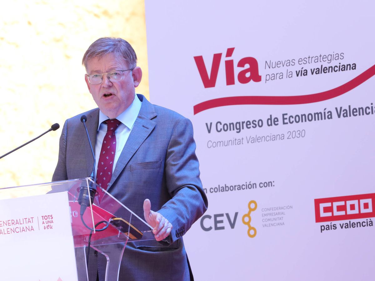 Foto: Ximo Puig, en el V Congreso de Economía Valenciana, celebrado en Alicante. 