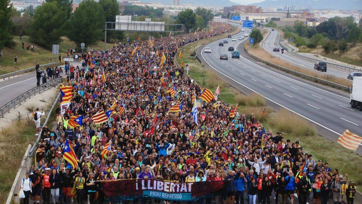 Imagen de la AP-7 difundida por Anonymous Catalonia.