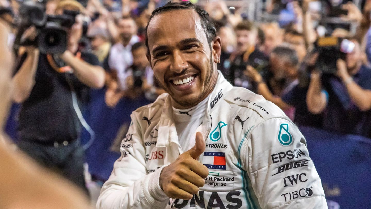 Lewis Hamilton tras ganar en Sakhir, (EFE)