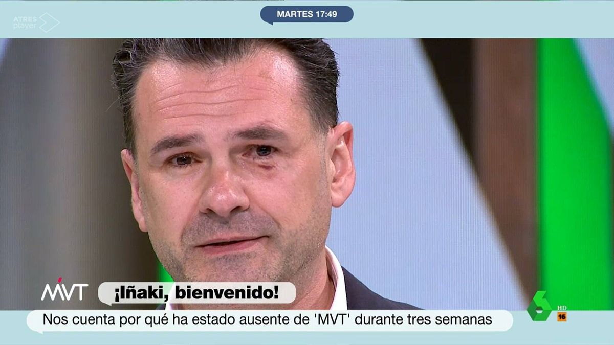 Iñaki López vuelve con un ojo morado a 'Más vale tarde': explica el motivo de su baja y la secuela que padece