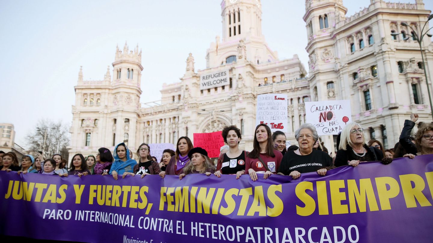 Manifestación del 8 de marzo en 2017 en Madrid (EFE)