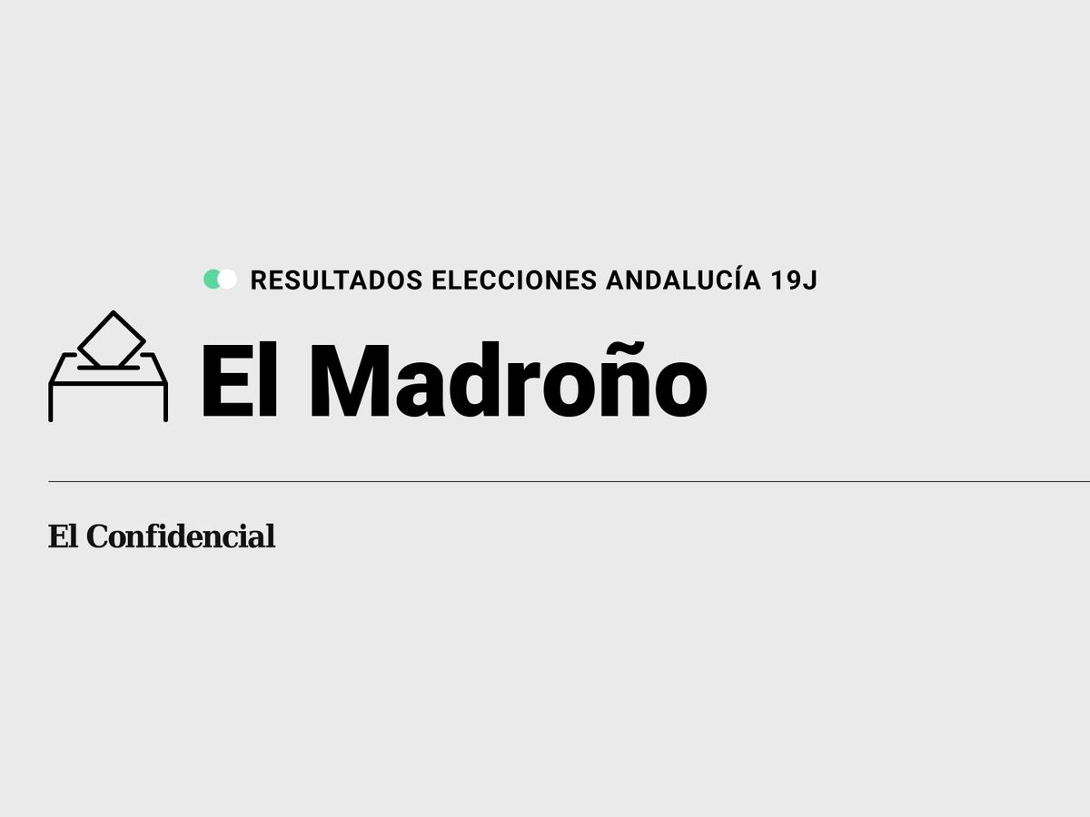 Foto: Resultados en El Madroño, Sevilla, de las elecciones de Andalucía 2022 este 19-J (C.C./Diseño EC)