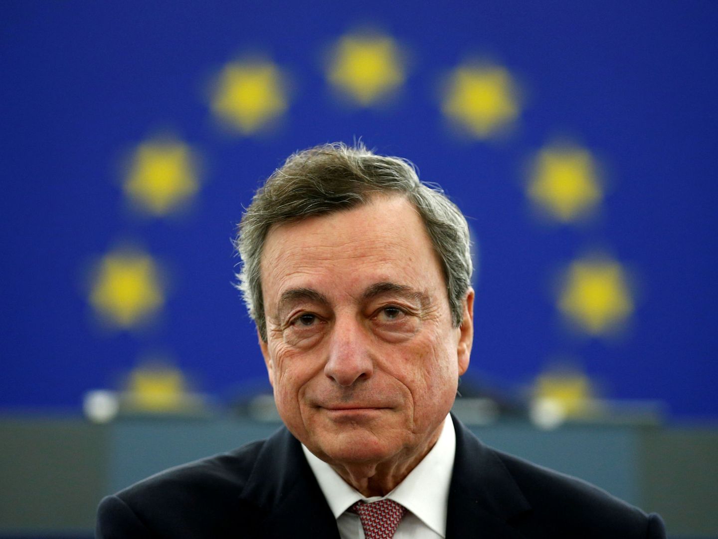 Mario Draghi, durante su discurso en el Parlamento Europeo el pasado 15 de enero. (Reuters) 